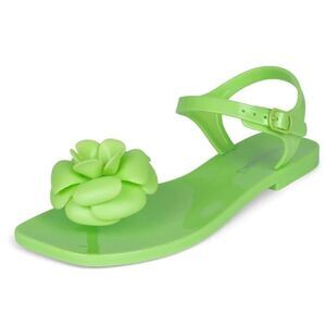 Jeffrey Campbell Sandals Womens 8 Size FLEURISSE Green Jelly